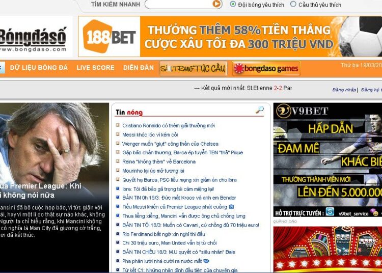 Bongdaso – Cập Nhật Tỷ Lệ Bóng Đá, Kèo Bóng Đá Nhanh Nhất